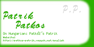 patrik patkos business card