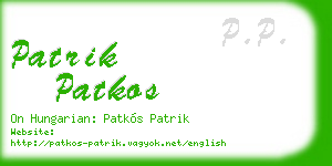 patrik patkos business card